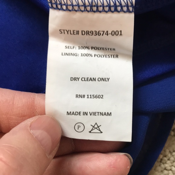 Flowy royal blue shift dress. - Picture 9 of 9